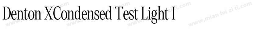 Denton XCondensed Test Light Italic字体转换